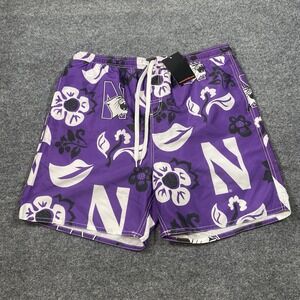 Northwestern Wildcats Wes and Willy Purple Swim Trunks Mesh Lined Mens 2XL